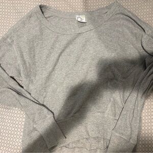 Aerie Light Gray Crew Neck Sweater